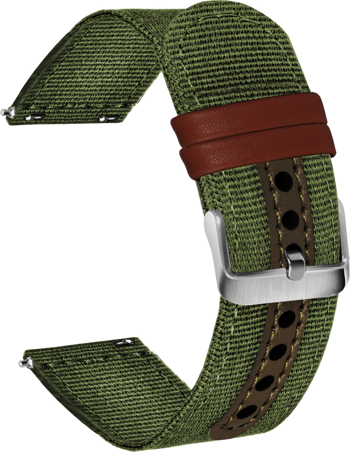 Image of TIMEWEAR Strap with Quick Release Pin Sidebar, Nylon Braided Sports, Compatible Lug width 22 mm Fabric Watch Strap