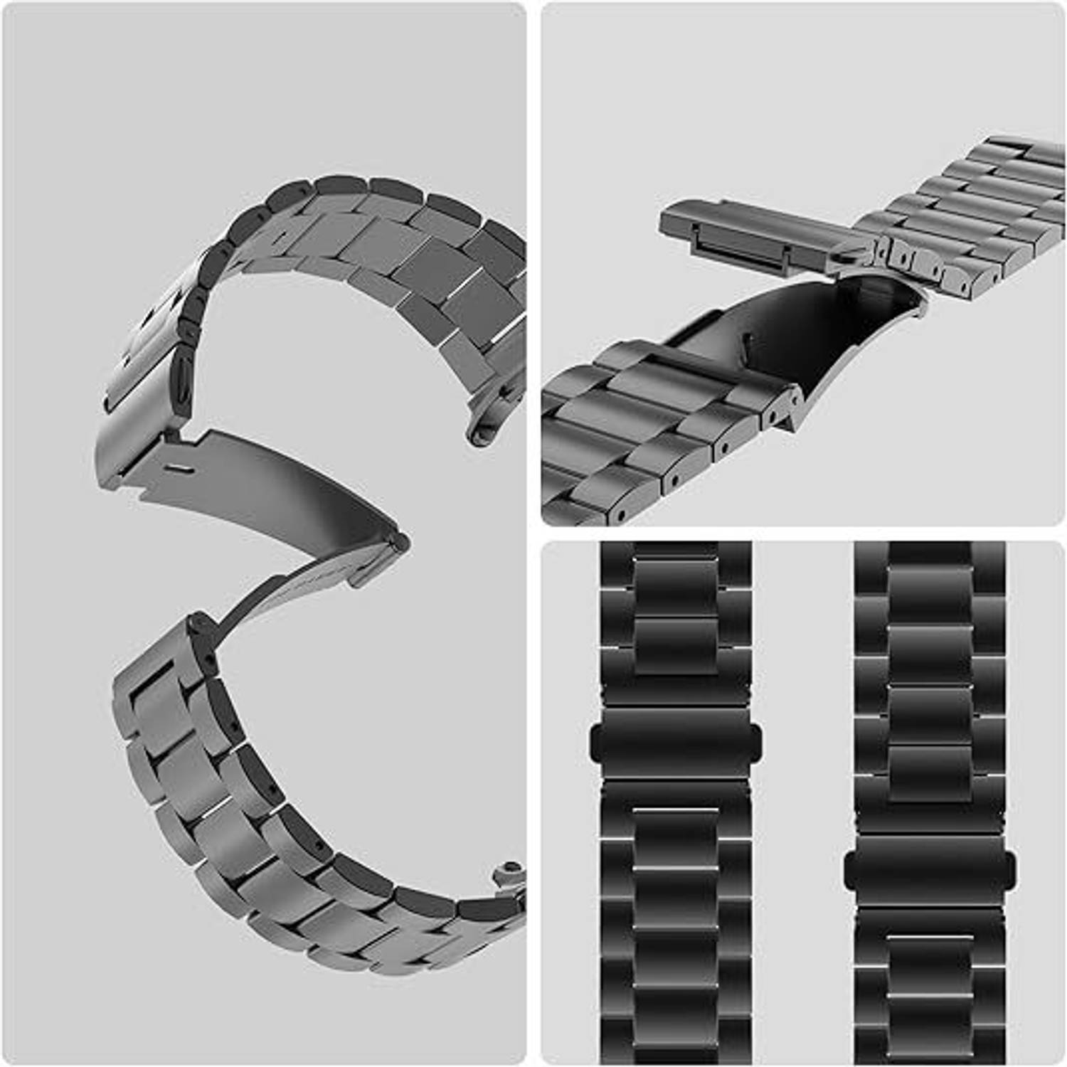 LN KART 20 mm Stainless Steel Band Compatible with Galaxy Watch Ultra Bands 47mm (2024),No Gap Business Metal Replacement Strap for Samsung Galaxy Watch 7 Ultra 47mm Smart Watch Strap
