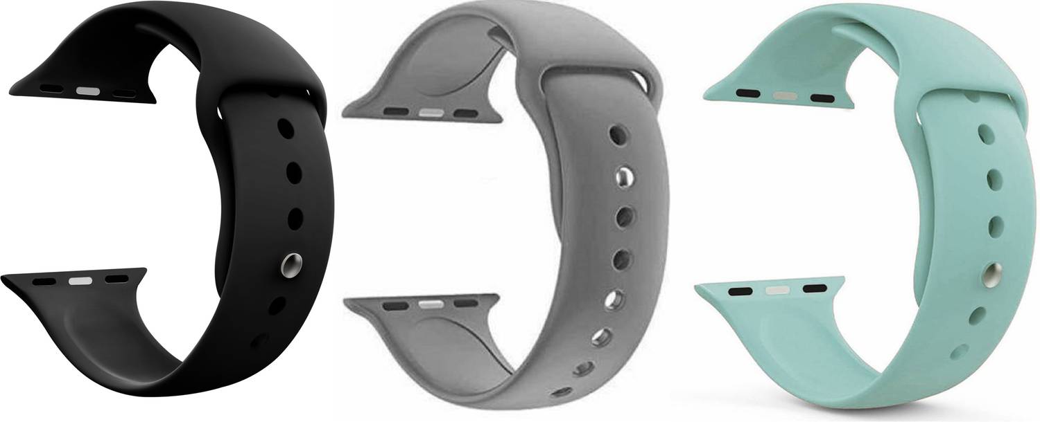 Antoj Smart Watch Strap Belt for Ultra Watch 49 mm, Series 8 / 7 45 mm, Series 6 / 5 / 4 44 mm, Series 3 / 2 / 1 42 mm, T800 Ultra, Watch 8 Ultra, i8 Pro Max, W26, T800.(black,grey,sky blue) Smart Watch Strap