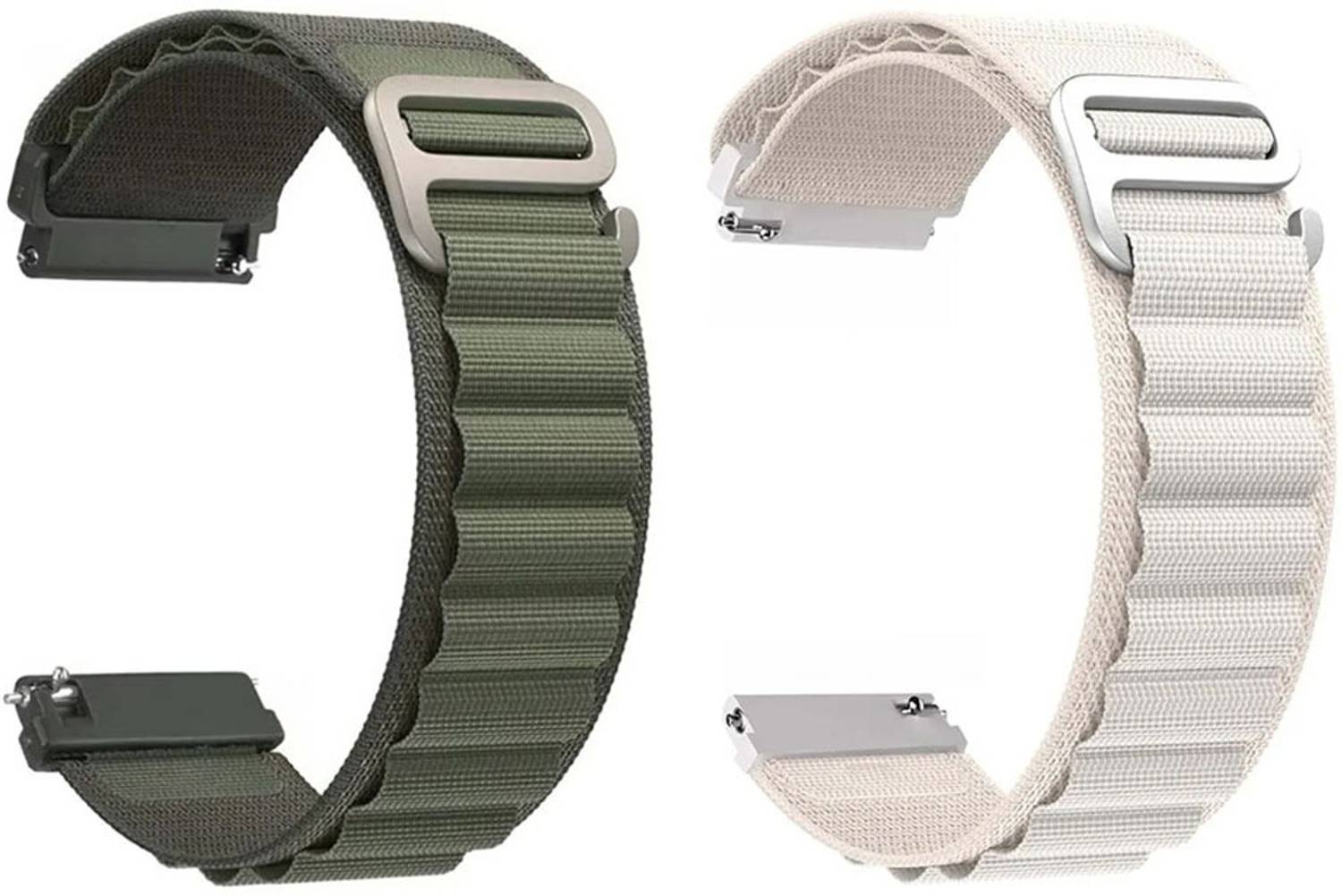 AOnes Pack of 2 Alpine Nylon Loop Watch Strap for Noise Endeavour 2 Smart Watch Strap
