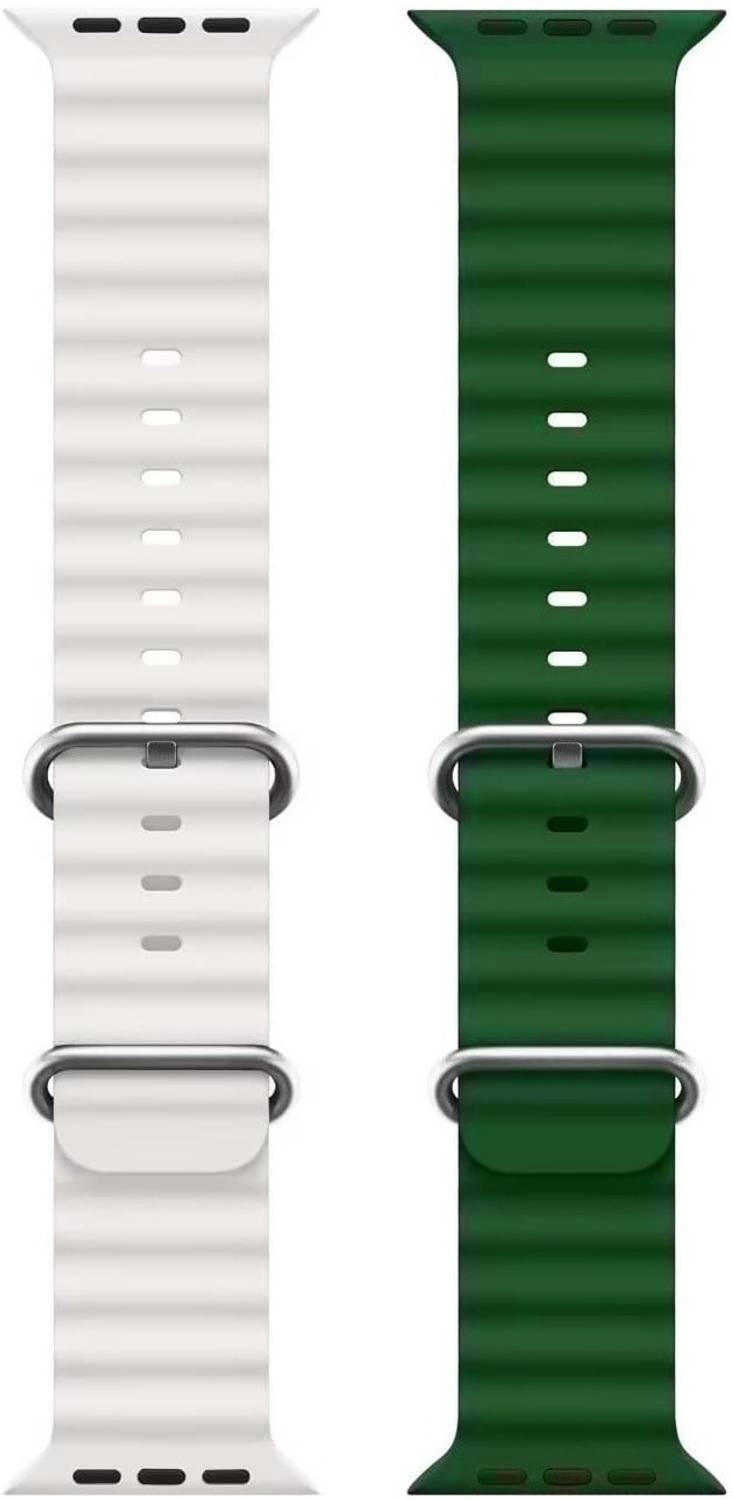 BLACK LOVIES 44 mm Ocean Smart Watch Strap Belt for Ultra Watch 49 mm, Series 8 / 7 45 mm, Series 6 / 5 / 4 44 mm, Series 3 / 2 / 1 42 mm, T800 Ultra, Watch 8 Ultra, i8 Pro Max, W26, T800 Smart Watch Strap