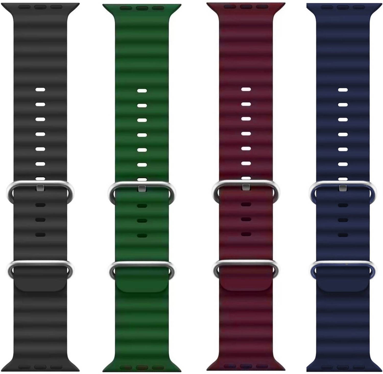PUNAK 44 mm Ocean Smart Watch Strap Belt for Ultra Watch 49 mm, Series 8 / 7 45 mm, Series 6 / 5 / 4 44 mm, Series 3 / 2 / 1 42 mm, T800 Ultra, Watch 8 Ultra, i8 Pro Max, W26, T800. Smart Watch Strap