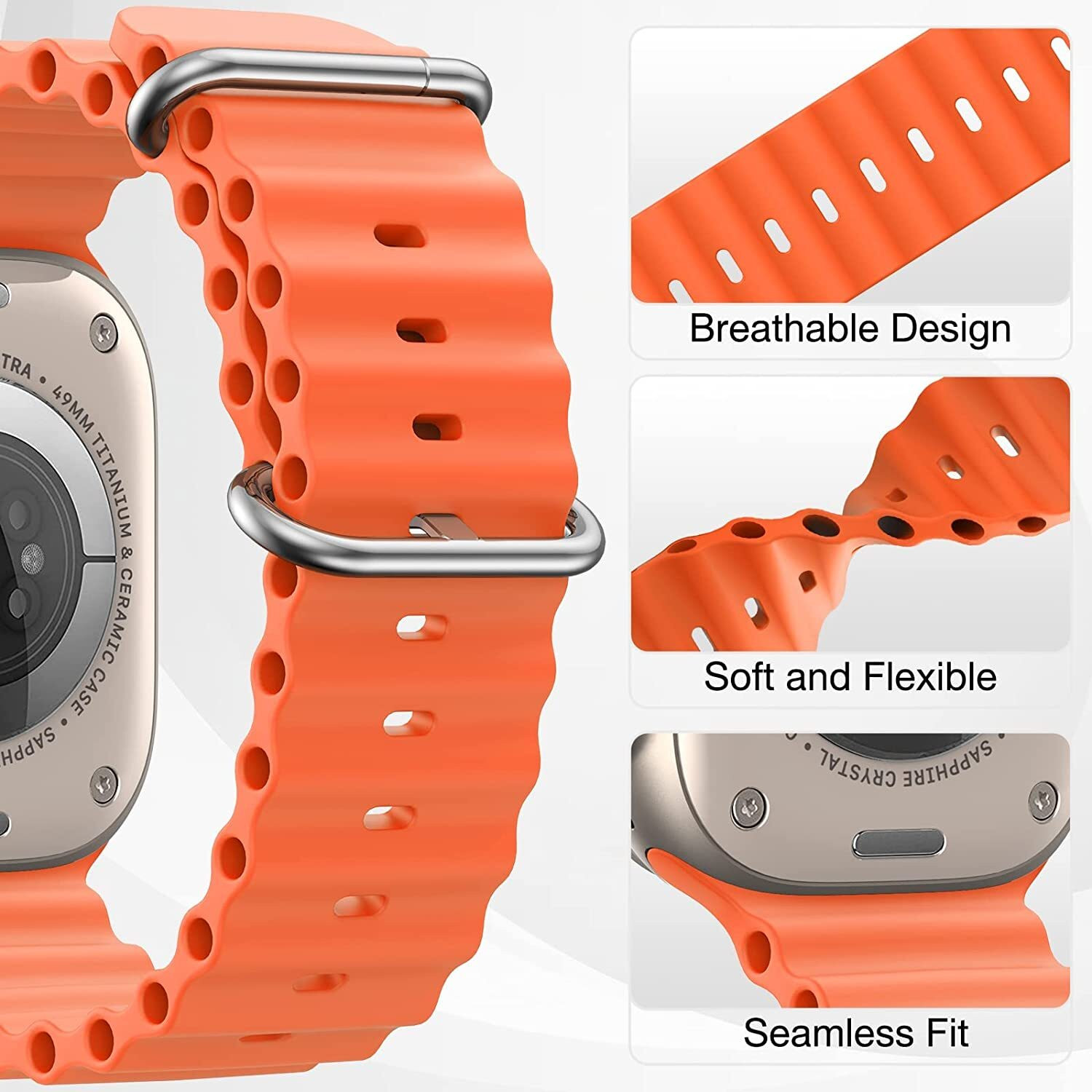 Image of PUNAK 44 mm Smart watch strap belt compatible with BOAT WAVE GENESIS , BOAT WAVE GENESIS PRO Smart Watch Strap