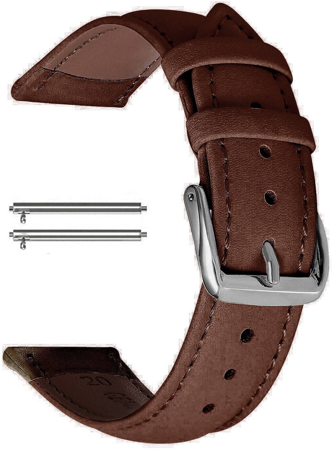 BLACK LOVIES 22LDR2 22 mm Genuine Leather Watch Strap