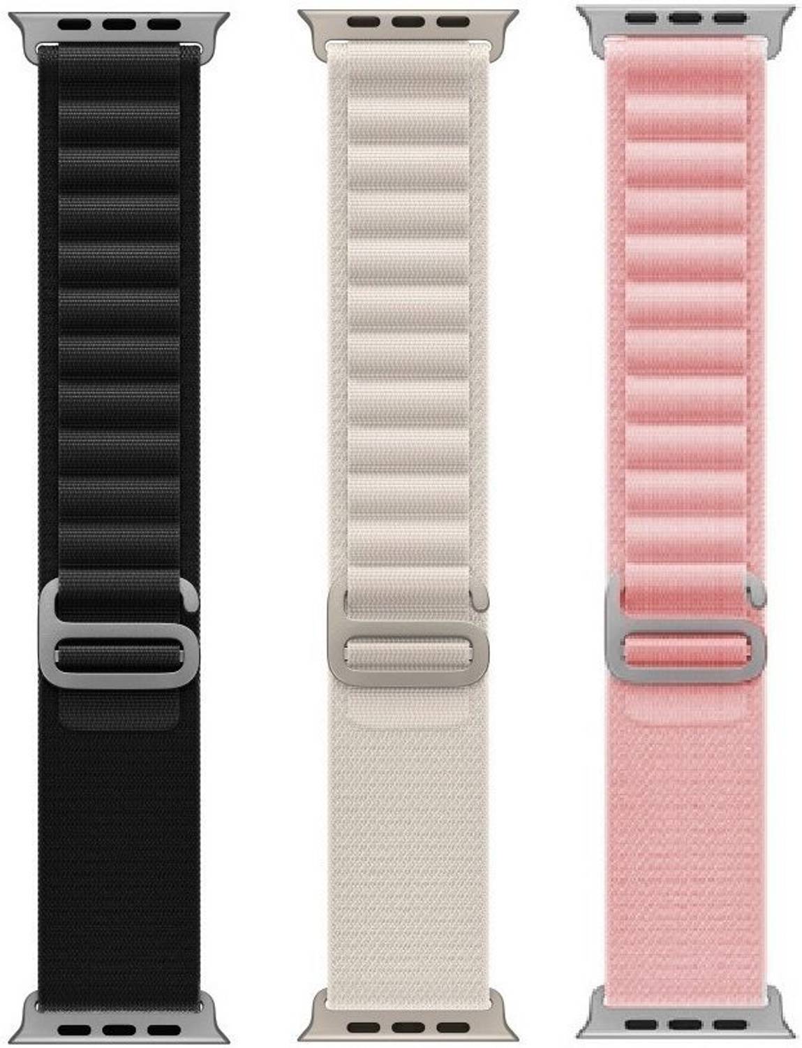BLACK LOVIES 22 mm Loop Smart Watch Strap Belt for Ultra Watch 49 mm, Series 8 / 7 45 mm, Series 6 / 5 / 4 44 mm, Series 3 / 2 / 1 42 mm, T800 Ultra, Watch 8 Ultra, i8 Pro Max, W26, T800. Smart Watch Strap