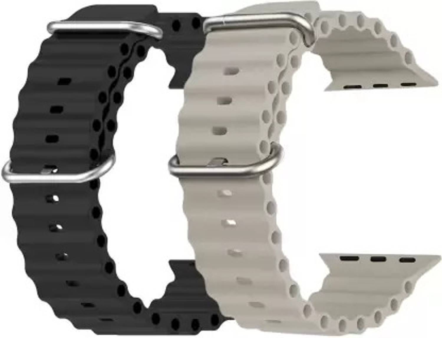 Firetook Ocean Strap Loop Nylon Bands/Straps Compatible with Watch T55/T550 W26, 49mm 45mm 44mm 42mm Men & Women, Adjustable Strap with Metal G-Hook Premium Strap for iWatch Ultra Series SE 8 7 6 5 4 3 2 1 Smart Watch Strap Smart Watch Strap