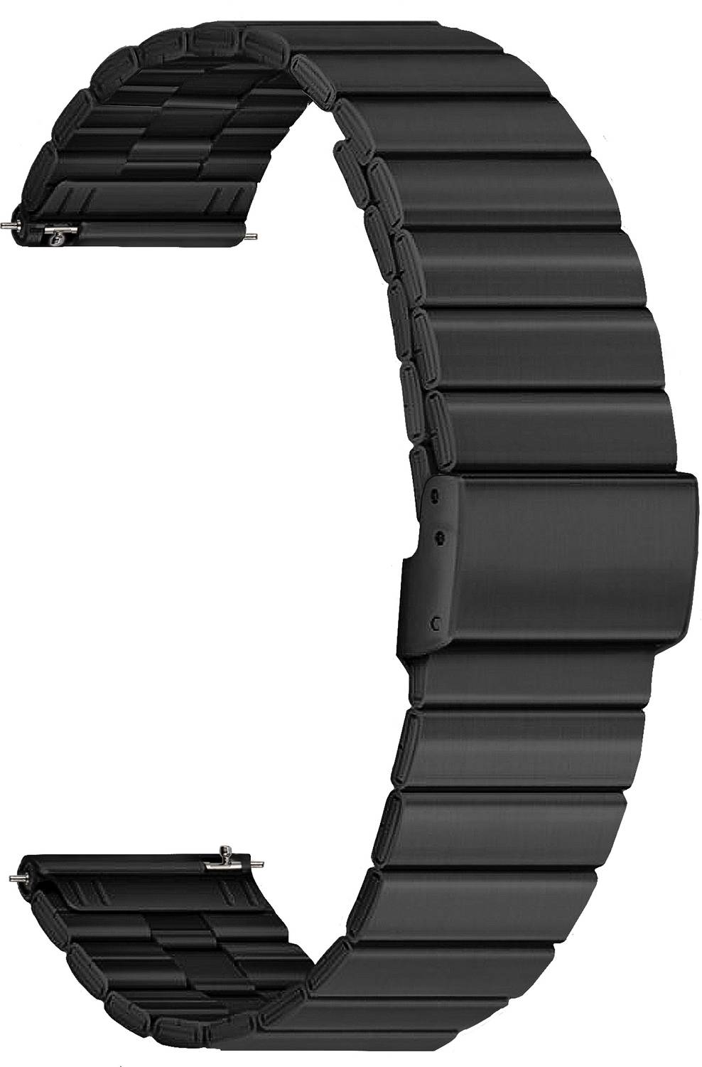 ACM Watch Strap Adjustable Steel for Boat Wave Lynk Voice Smartwatch Belt Band Black Smart Watch Strap