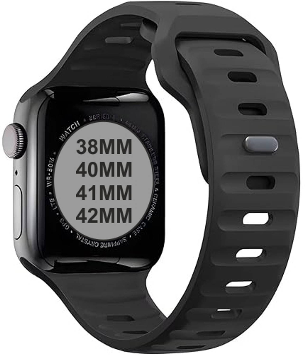 KICKSTORM Sport Bands Compatible with Apple Watch Straps 38mm/40mm/41mm/42mm(Series 11 10) , Soft Silicone Waterproof Band for iWatch Series 11 10 9 8 7 6 5 4 SE3 SE2 SE (No Watch) Smart Watch Strap