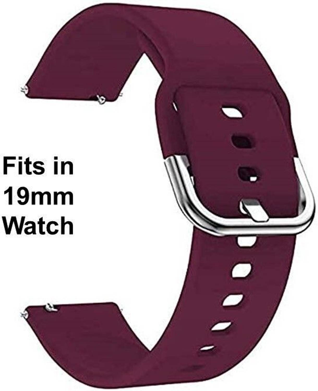 MOBISINGH 2 cm MSH19BE0064WERD 19MM Silicon Smart Watch Strap with Buckle Lock FOR BOAT STORM Smart Watch Strap
