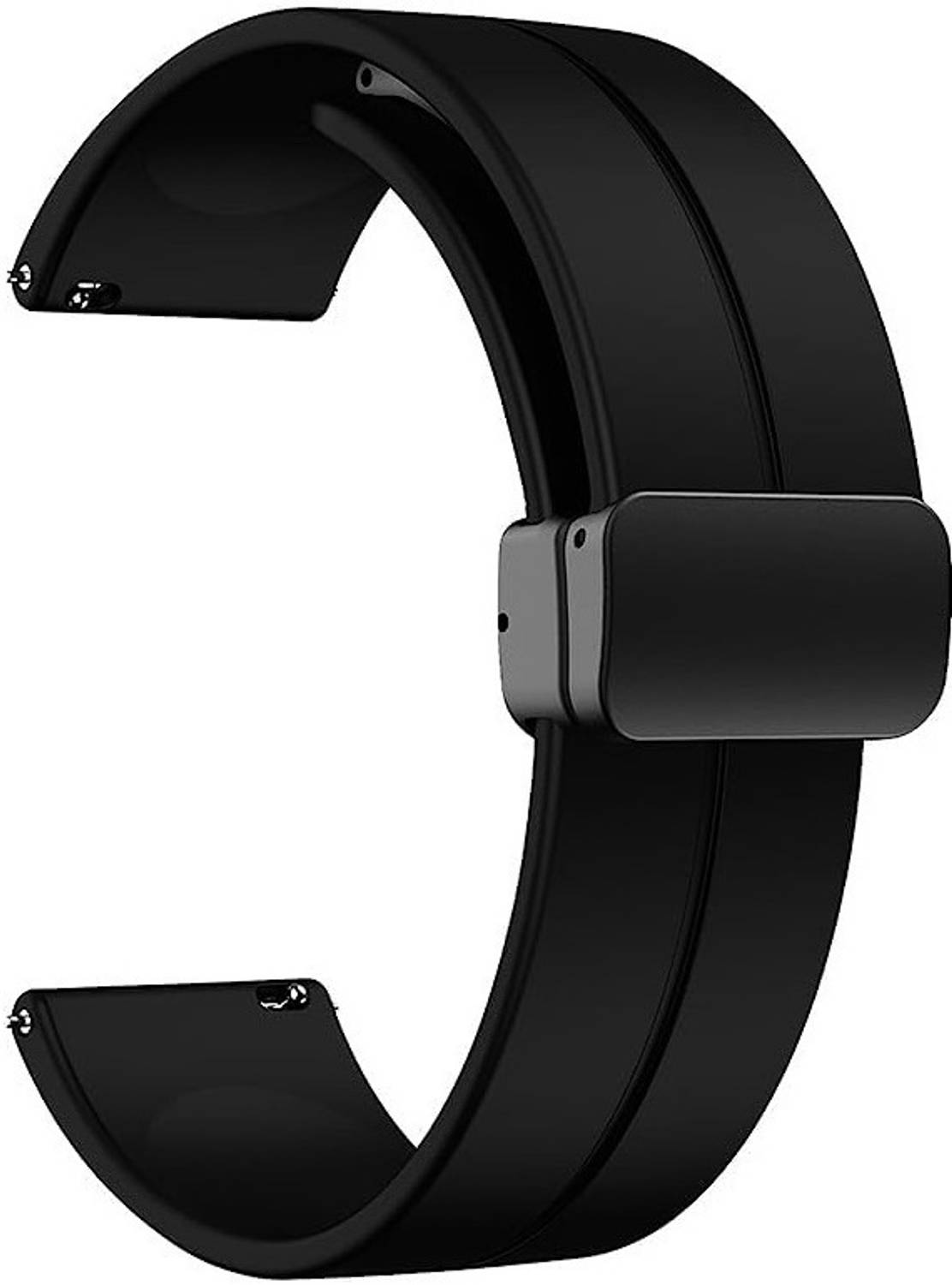 PUNAK 20 mm 20MM Soft Silicon Magnetic Buckle Smart Watch Strap for Galaxy Watch 5 / Watch 5 Pro / Watch 4 / Watch 4 Classic / Watch 3 (41mm Only) / Active 2 / BAOT Wave Pro / Wave Pro 47 / Wave Fit / Wave Beat / Wave Style / Vertex / Colorfit Brio / Oxy / Qube / Qube Plus / Evolve 2 / Fireboult Smart Watch Strap