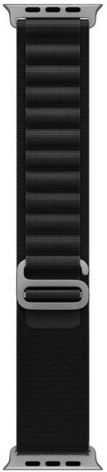 FunFlickers Alpine Loop Smart Watch Strap Belt for Ultra Watch 49 mm, Series 8 / 7 45 mm, Series 6 / 5 / 4 44 mm, Series 3 / 2 / 1 42 mm, T800 Ultra, Watch 8 Ultra, i8 Pro Max, W26, T800 Smart Watch Strap (Black) Smart Watch Strap