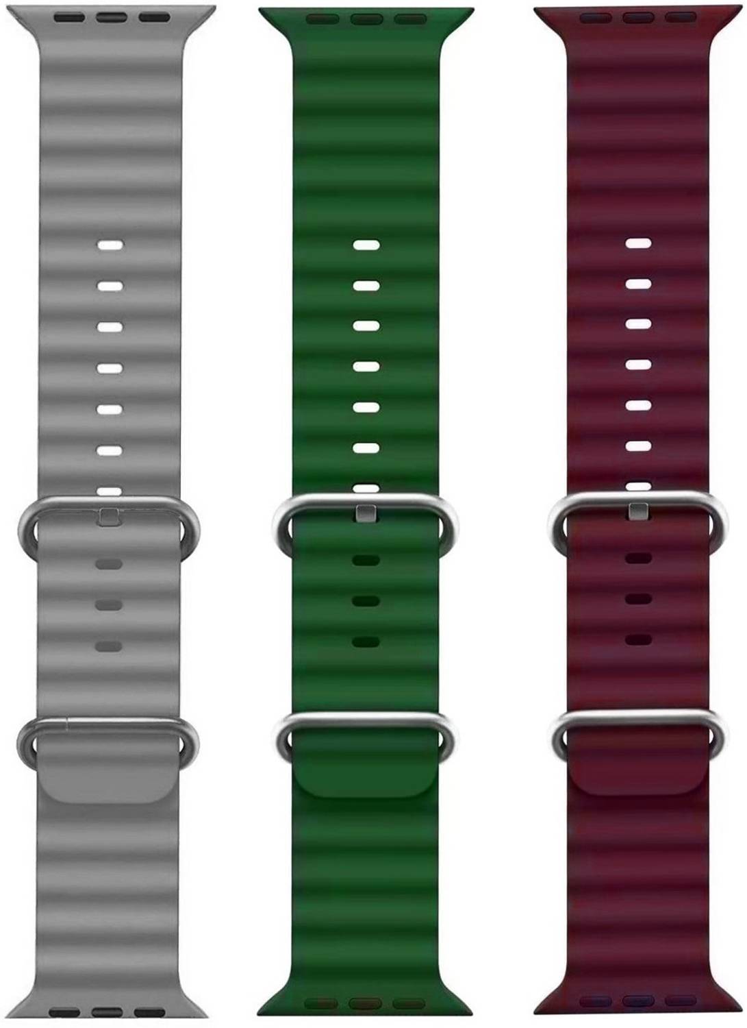 BLACK LOVIES 44 mm Ocean Smart Watch Strap Belt for Ultra Watch 49 mm, Series 8 / 7 45 mm, Series 6 / 5 / 4 44 mm, Series 3 / 2 / 1 42 mm, T800 Ultra, Watch 8 Ultra, i8 Pro Max, W26, S8 Ultra, Smart Watch Strap