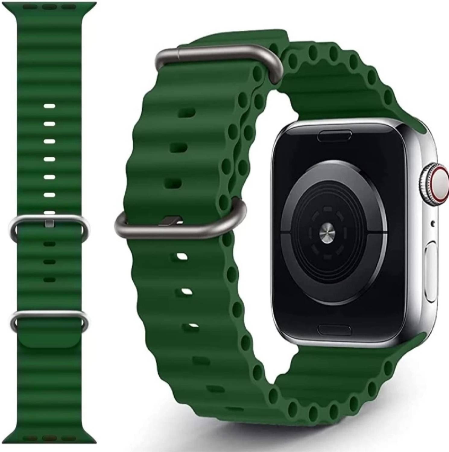 menaso 4 cm 42/44/45/49MM Smooth Soft Silicon sport Belt for Series Ultra/8/7/6/5 Smart Watch Strap