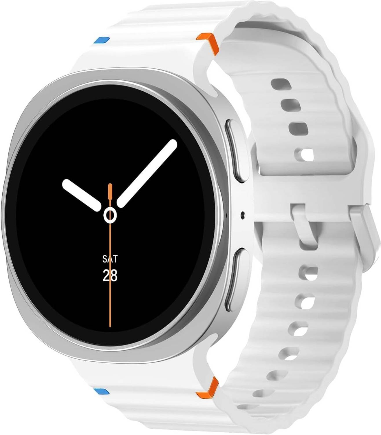 LN KART 20 mm Sport Bands for Galaxy Watch 8 Band 40mm 44mm/Galaxy Watch 8 Classic Band 46mm,No Gap Soft Silicone Strap for Galaxy Watch 8 40 44/8 Classic 46 mm for Men Women Smart Watch Strap