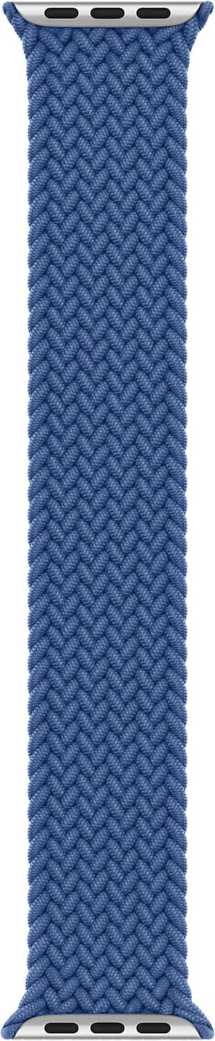 DailyObjects 13 cm Blue Lightweight Braided Solo Loop Watchband/Straps Compatible With Apple Watch 38 mm/40 mm/41 mm | Sporty Adjustable Strap with Premium Slim Fit Watchband For Apple iWatch Ultra Series SE 8 7 6 5 4 3 2 1 (Watch Not Included) Smart Watch Strap