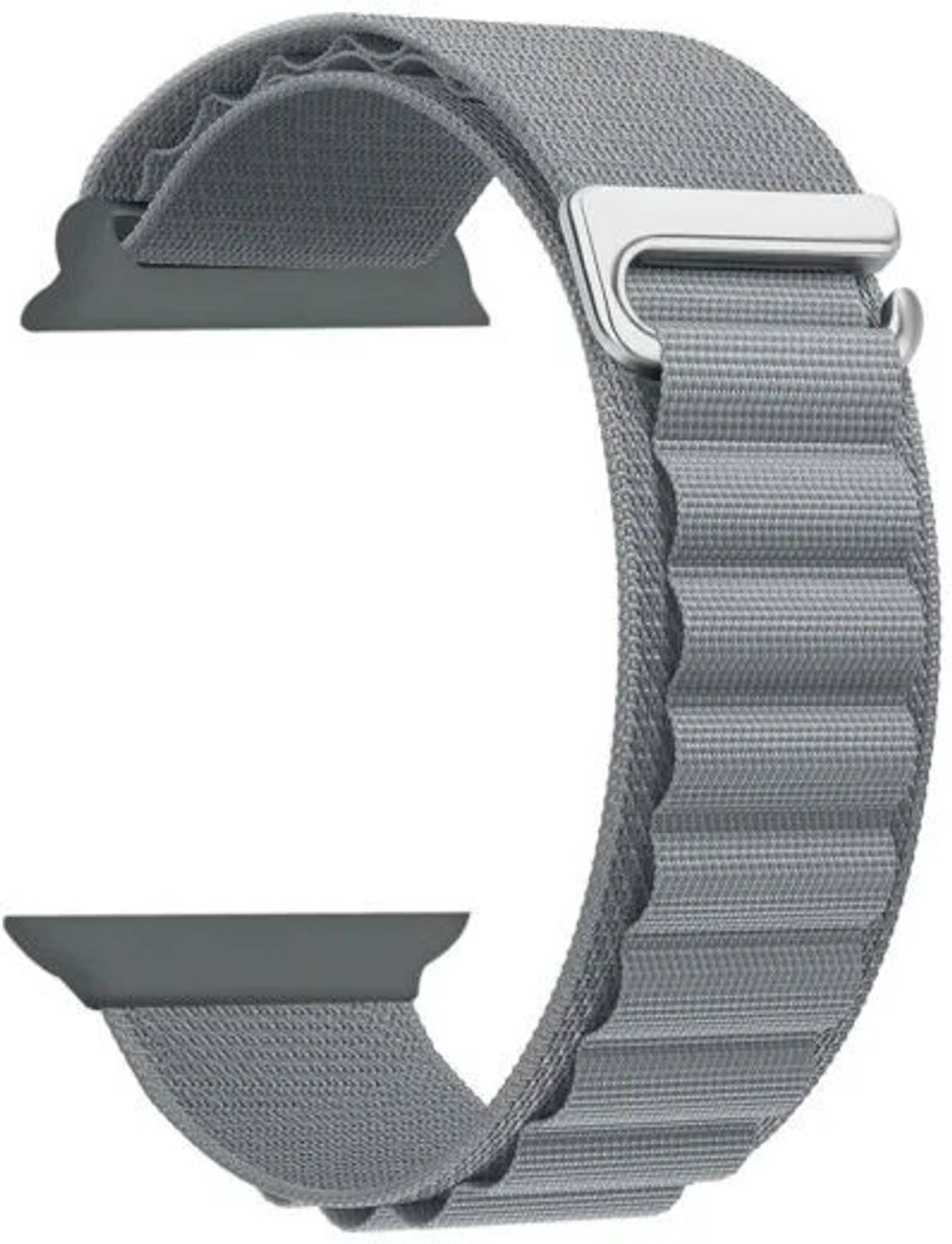 ABSOLUTE LIFESTYLE 2.5 inch Alpine Loop Nylon Bands/Straps Compatible with Watch 49mm 45mm 44mm 42mm Men & Women, Adjustable Strap with Metal G-Hook Premium grey Strap for iWatch Ultra Series SE 8 7 6 5 4 3 2 1 (Only Alpine Loop Strap, Watch NOT Included) Smart Watch Strap