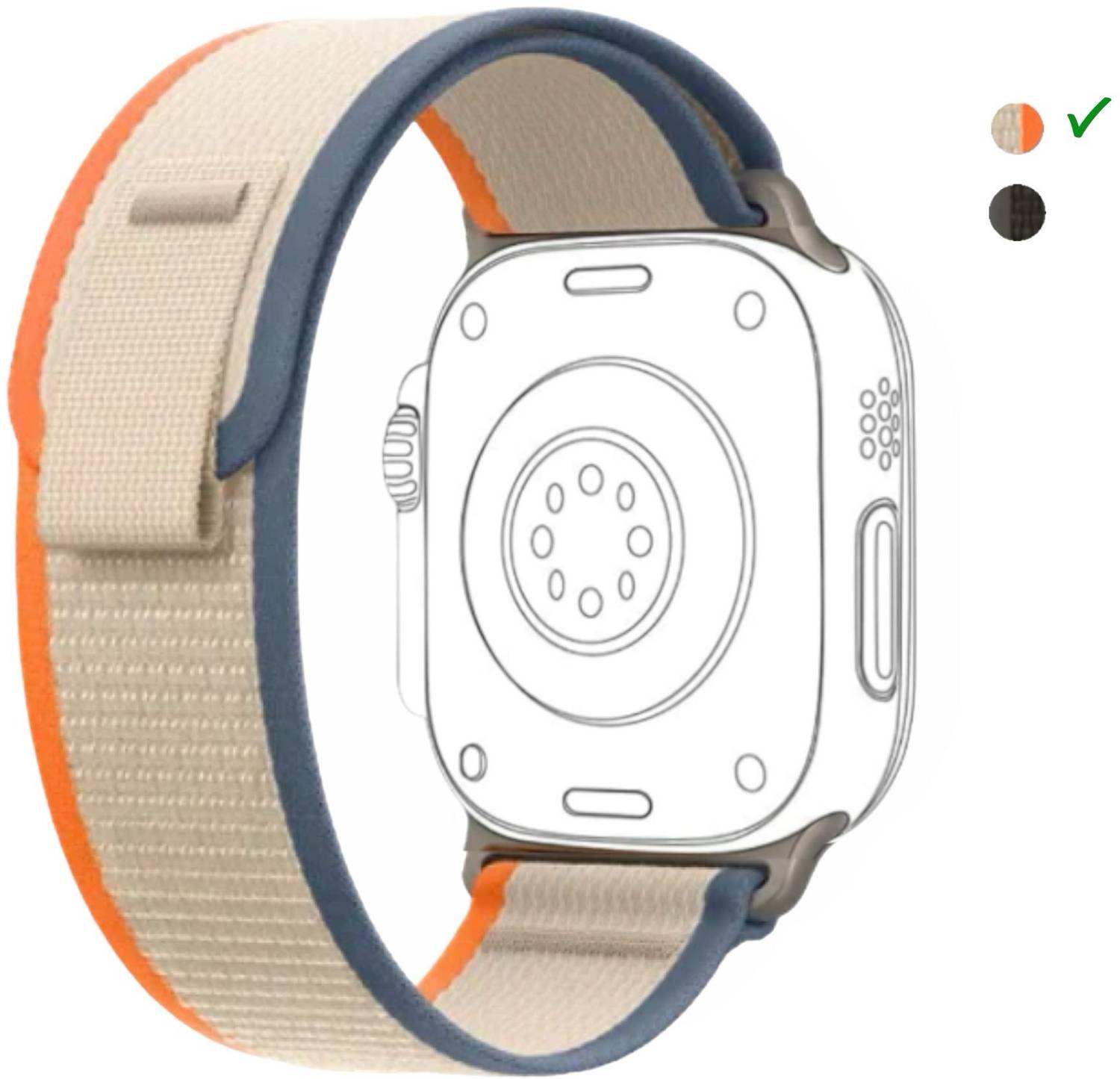 onefit 2 cm Trail Loop Nylon Band for 42,44,45,49(mm) Smart Watch Strap
