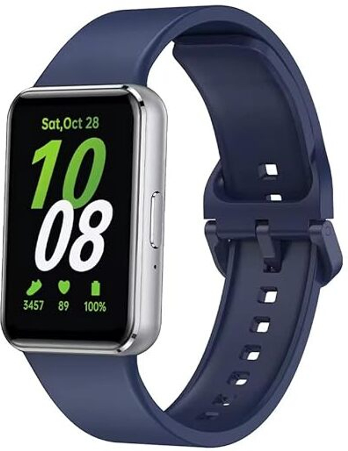 Image of JOBINKA Flexible Silicone Replacement Strap Compatible With Sam Galaxy Fit 3 (Pack Of 2) Smart Watch Strap