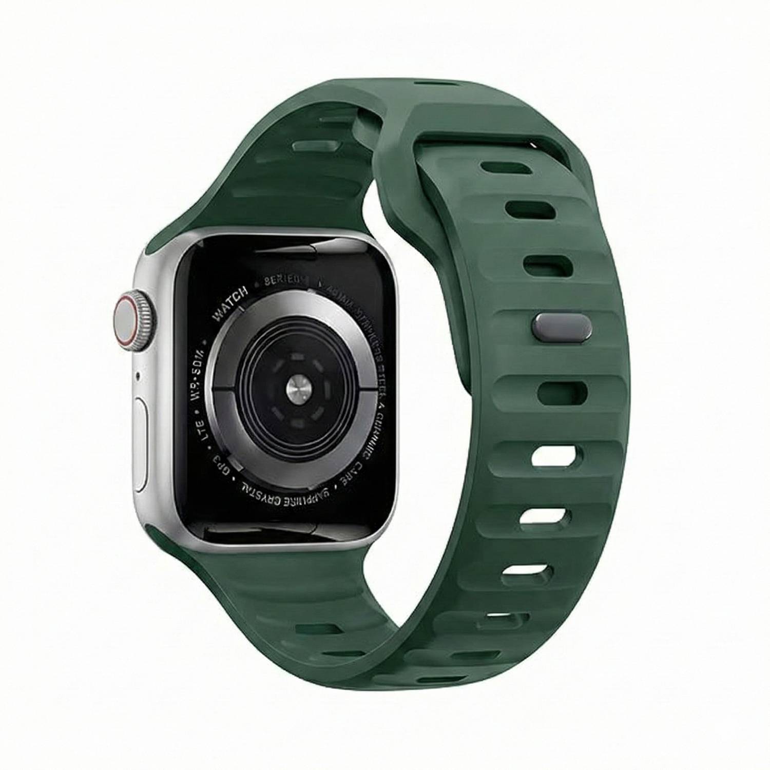 KICKSTORM Sport Bands Compatible with Apple Watch Straps 49mm 46mm 45mm 44mm 42mm , Soft Silicone Waterproof Band for iWatch Series 11 10 9 8 7 6 5 4 SE3 SE2 SE Ultra 3 2 1 (No Watch) Smart Watch Strap