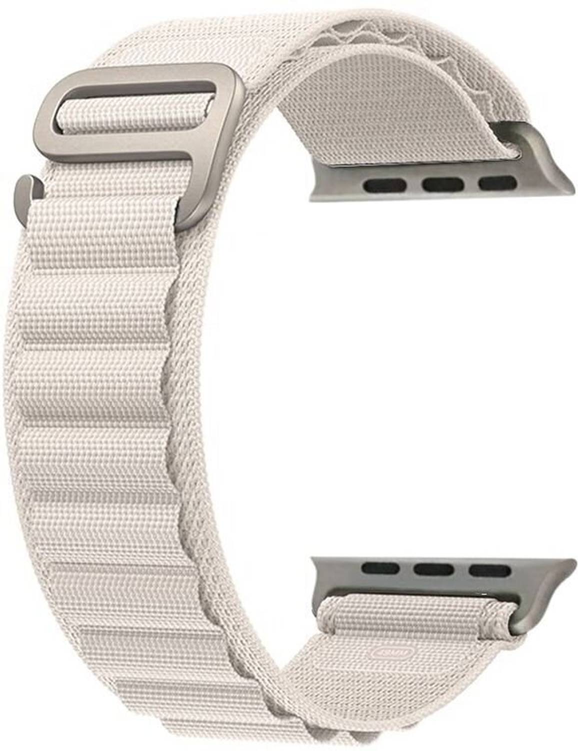 ABSOLUTE LIFESTYLE 2.5 inch Alpine Loop Nylon Bands/Straps Compatible with Watch 49mm 45mm 44mm 42mm Men & Women, Adjustable Strap with Metal G-Hook Premium white Strap for iWatch Ultra Series SE 8 7 6 5 4 3 2 1 (Only Alpine Loop Strap for Apple iWatch, Watch NOT Included) Smart Watch Strap