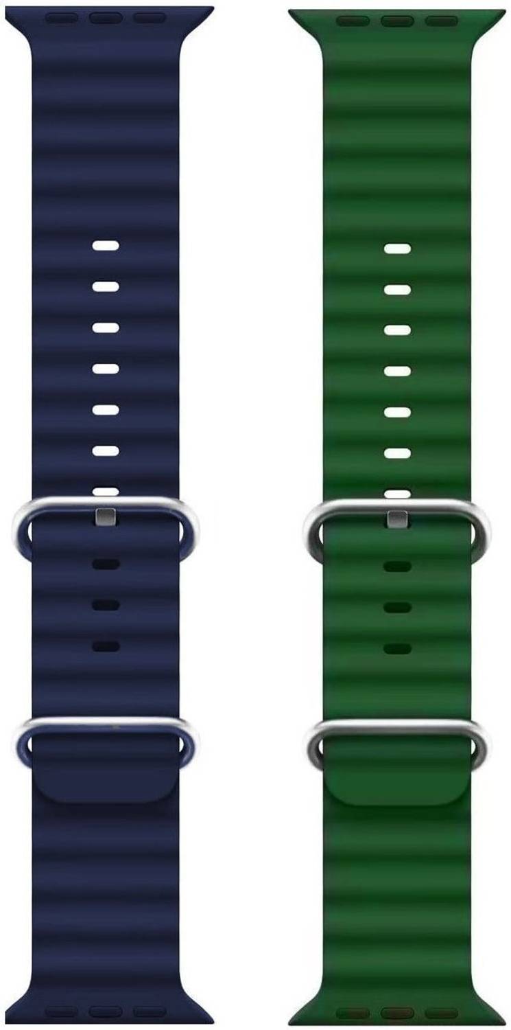 BLACK LOVIES 22 mm Ocean Smart Watch Strap Belt for Ultra Watch 49 mm, Series 8 / 7 45 mm, Series 6 / 5 / 4 44 mm, Series 3 / 2 / 1 42 mm, T800 Ultra, Watch 8 Ultra, i8 Pro Max, W26, T800 Smart Watch Strap