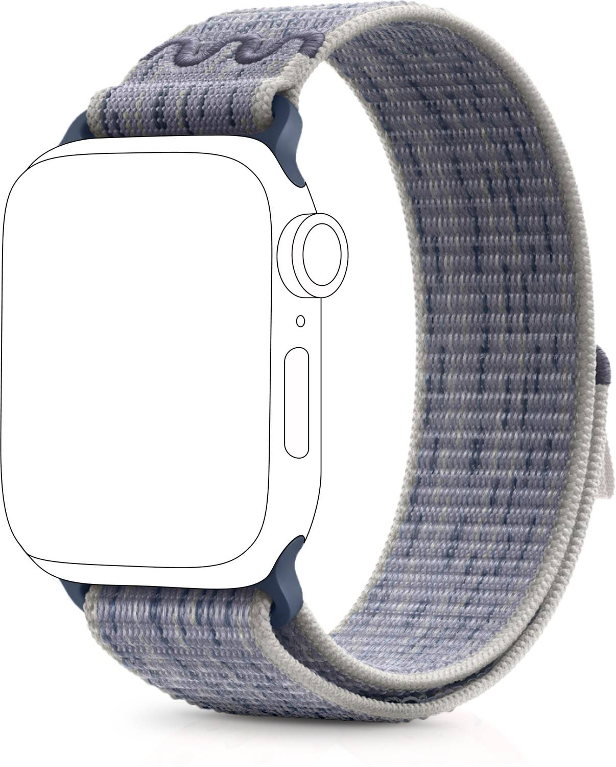 NECESORIES Velcro Sport Nylon band for iWatch 49mm/46mm (series 11/10)/45mm/44mm series Smart Watch Strap