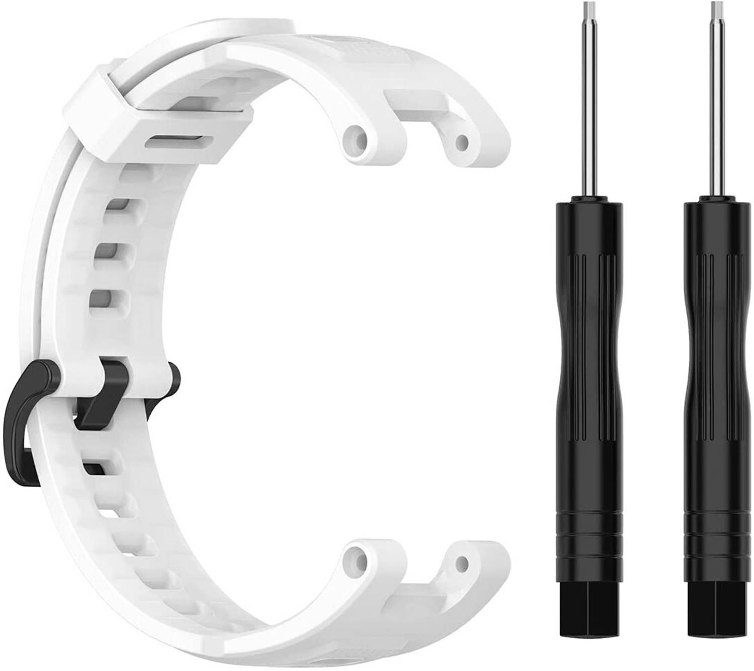 RUPELIK Silicon Strap for Amazfit T-Rex/Amazfit Trex Pro(with Installation Tools) White Smart Watch Strap