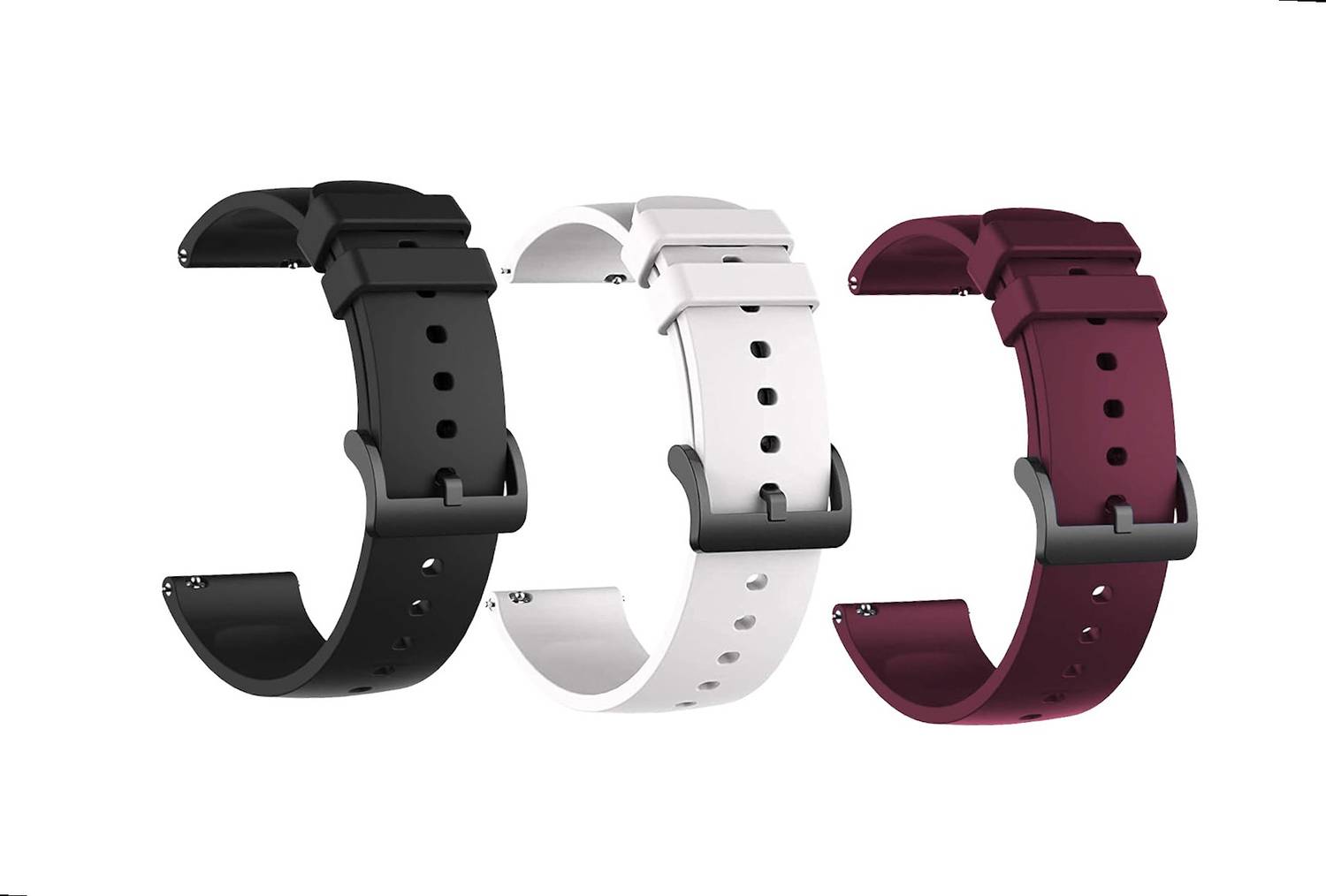 BLACK LOVIES 22 mm Smart Watch Strap Belt compatible with NOISE ENDEAVOUR PRO smartwatch strap Smart Watch Strap (Black, White, Purple) deal from flipkart