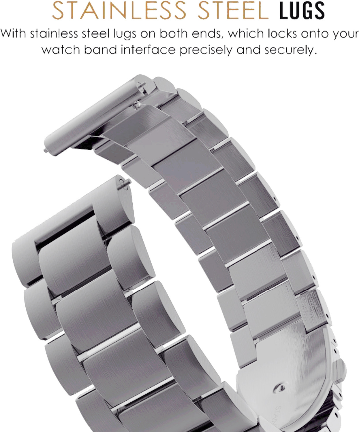 Image of ACM Watch Strap Metal for Fastrack Styler Fr2 Pro Smartwatch Belt Band Silver 3755038 mm Stainless Steel Watch Strap