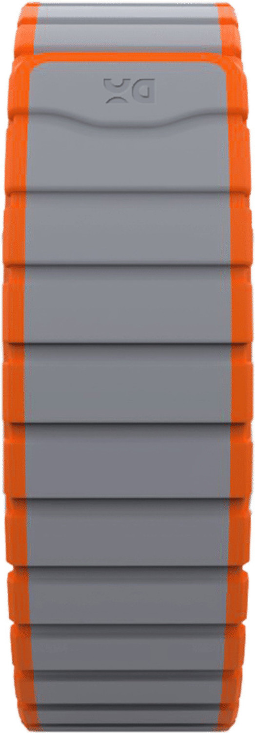 Image of DailyObjects 13 cm Grey-Orange Rim Snap On Universal WatchBand for Samsung /OnePlus /Fitbit Smartwatches (22mm) Smart Watch Strap Smart Watch Strap