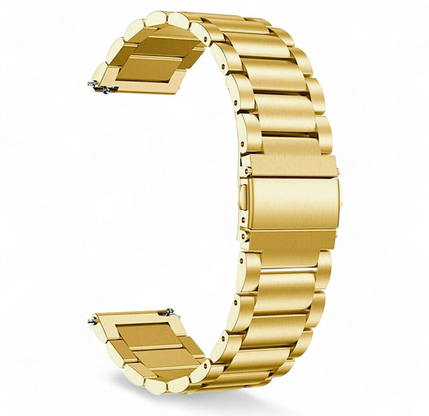LORENZ 22 mm 22 MM Gold Stainless Steel Chain Smart Watch Strap