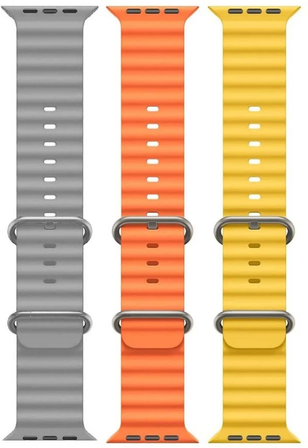 Priavy Grey, orange, yellow Smart Watch strap for iWatch Band Ultra 49mm 45mm 44mm 42mm silicon Smart Watch Strap
