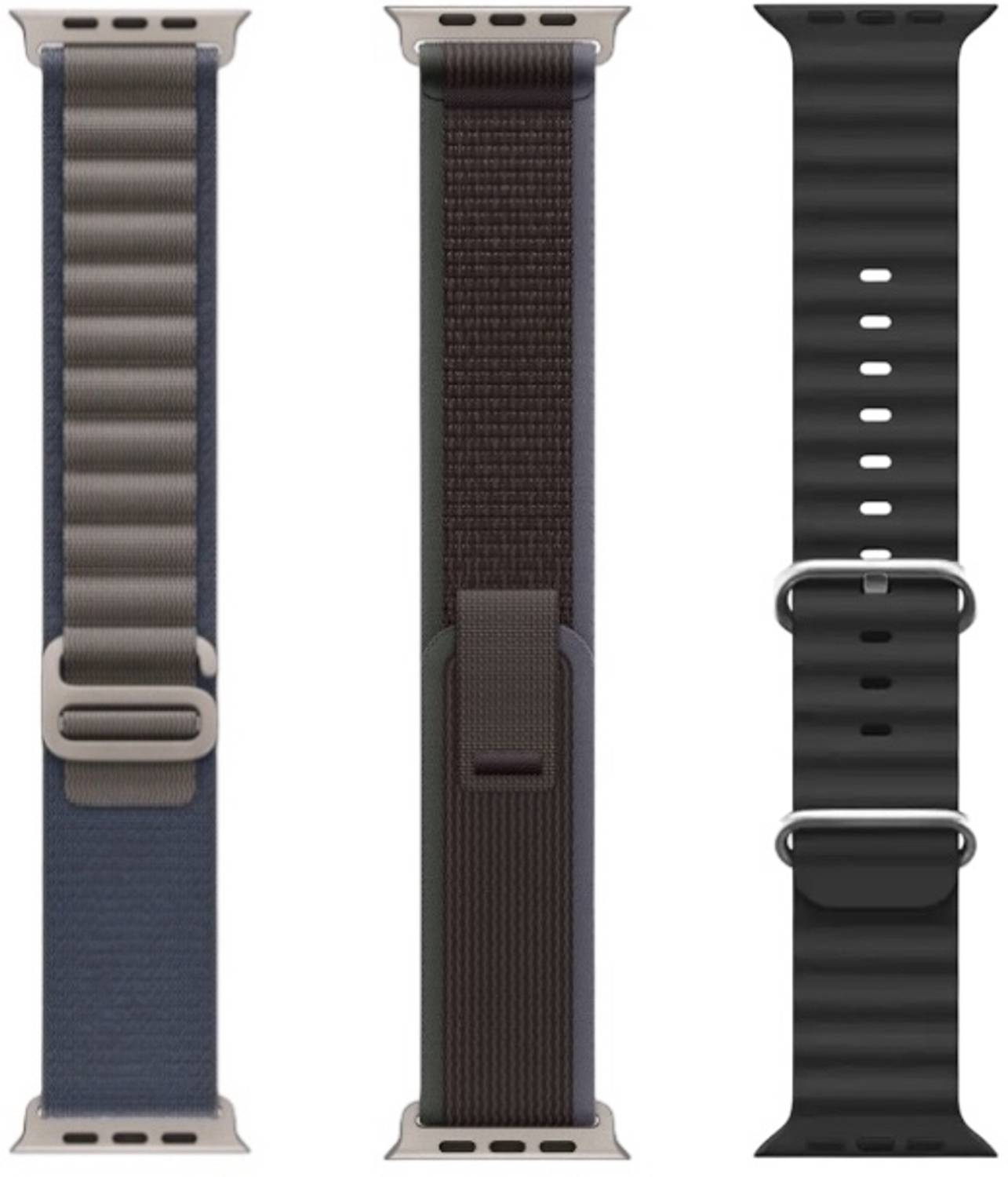onefit Premium Combo of Alpine, Trail & Ocean Loop Band for 42,44,45,49(mm) Smart Watch Strap