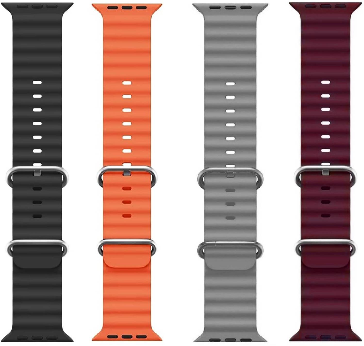 PUNAK 44 mm Smart Watch Strap Belt for Ultra Watch 49 mm, Series 8 / 7 45 mm, Series 6 / 5 / 4 44 mm, Series 3 / 2 / 1 42 mm, T800 Ultra, Watch 8 Ultra, i8 Pro Max, W26, T800. Smart Watch Strap