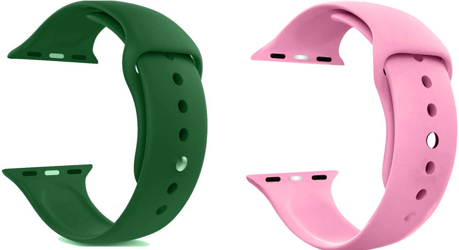 Antoj Smart Watch Strap Belt for Ultra Watch 49 mm, Series 8 / 7 45 mm, Series 6 / 5 / 4 44 mm, Series 3 / 2 / 1 42 mm, T800 Ultra, Watch 8 Ultra, i8 Pro Max, W26, T800.(dark green and pink ) Smart Watch Strap