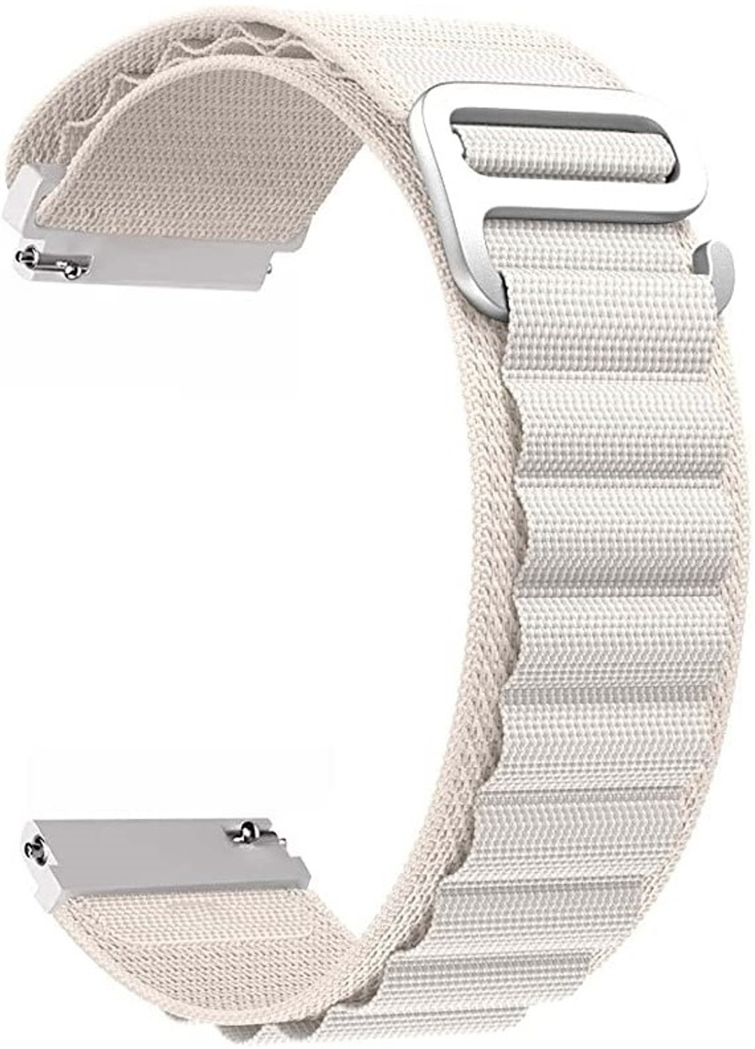 Image of KHR 20mm Alpine Loop Belt for AmazFit, Noise Colorfit, Fireboltt, Boat for All 20MM Smart Watch Strap (White)