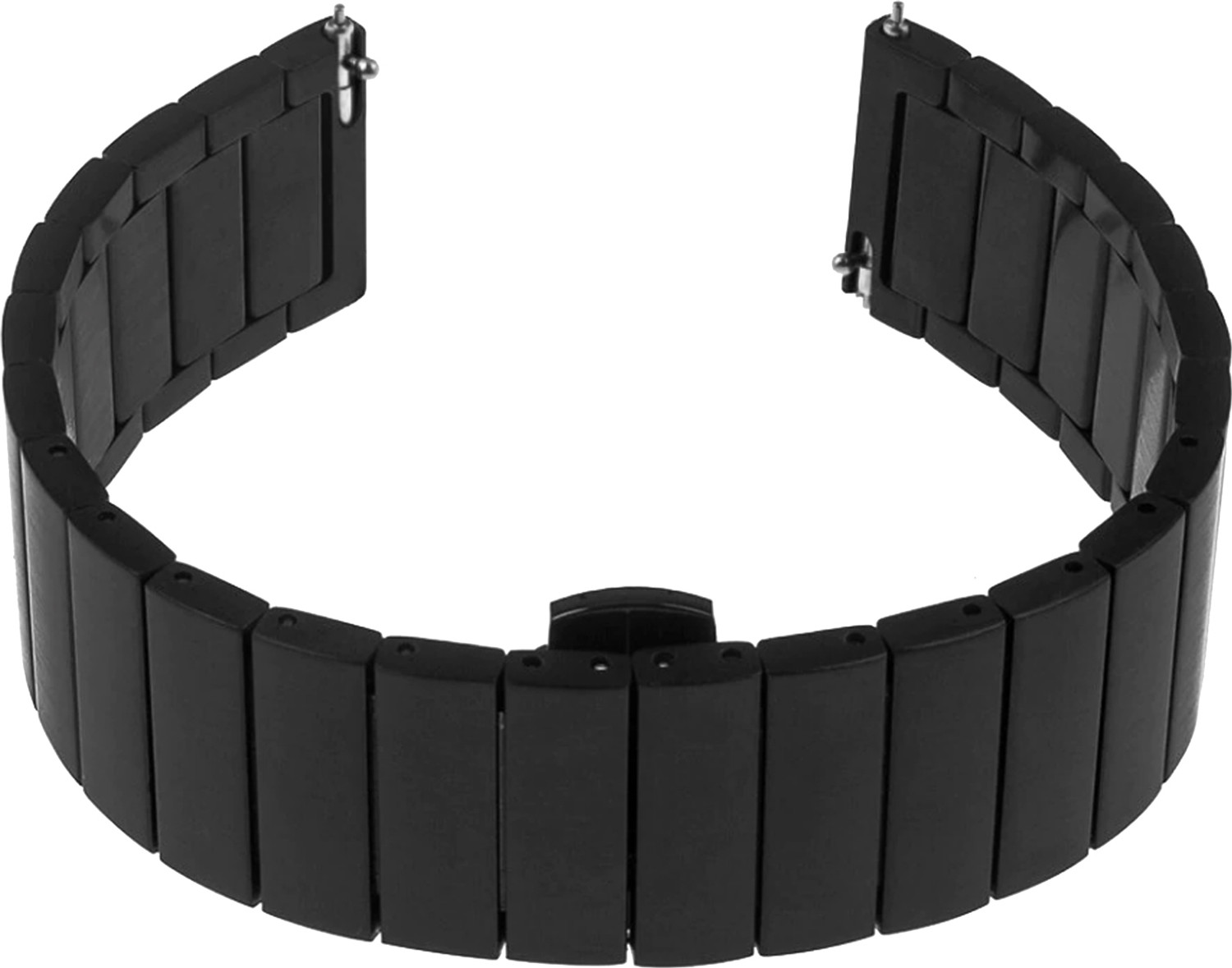 Image of ACM WSM5F22BK3878 Watch Strap Steel Metal Belt 22mm for |Boat Chrome Horizon Smartwatch Black Smart Watch Strap