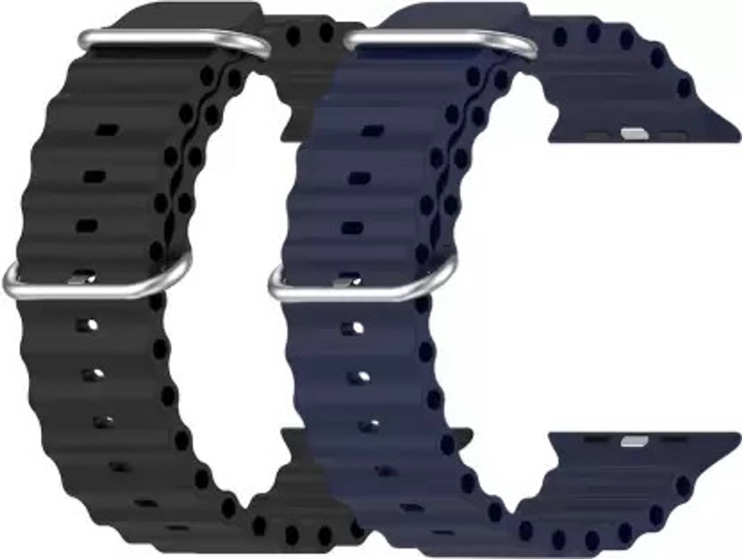 Firetook Ocean Strap Loop Nylon Bands/Straps Compatible with Watch T55/T550 W26, 49mm 45mm 44mm 42mm Men & Women, Adjustable Strap with Metal G-Hook Premium Strap for iWatch Ultra Series SE 8 7 6 5 4 3 2 1 Smart Watch Strap Smart Watch Strap
