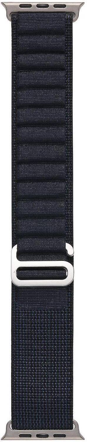 ABSOLUTE LIFESTYLE 2.5 inch Alpine Loop Nylon Bands/Straps Compatible with Watch 49mm 45mm 44mm 42mm Men & Women, Adjustable Strap with Metal G-Hook Premium navy blue Strap for iWatch Ultra Series SE 8 7 6 5 4 3 2 1 (Only Alpine Loop Strap, Watch NOT Included) Smart Watch Strap