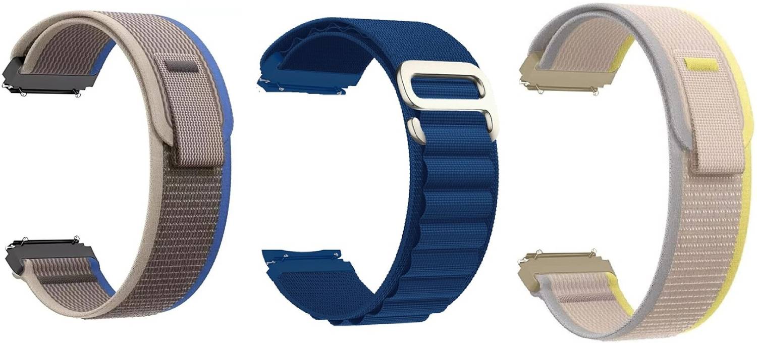 KHR 22MM Smart Watch Alpine Strap Belt For Noise ColorFit Pro 3 | Pro 3 Alpha | Pro 3 Assist | NAV | Nav+ | Excel | Icon Plus | Pulse Buzz | Grande | Pulse Grand | Ultra | Ultra 2 | Ultra Buzz | Vision | Caliber | For NoiseFit Buzz | Active | Core | Core Oxy | Endure | Agile | Fusion | Evolve Smart Watch Strap