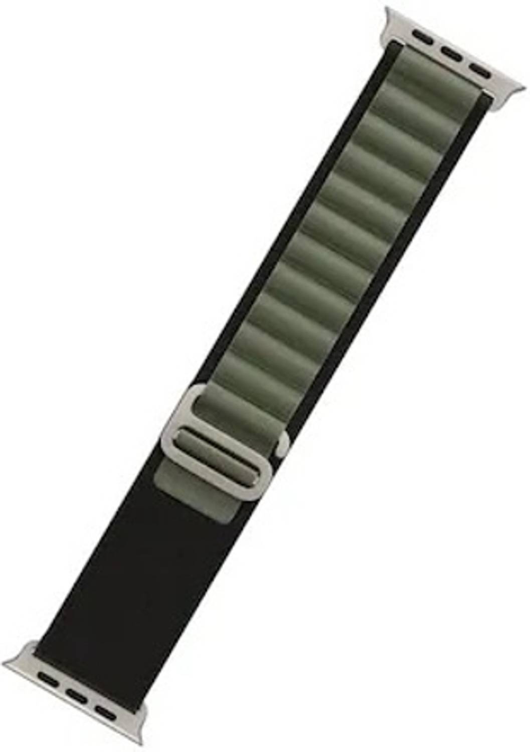 ABSOLUTE LIFESTYLE 2.5 inch Alpine Loop Nylon Bands/Straps Compatible with Watch 49mm 45mm 44mm 42mm Men & Women, Adjustable Strap with Metal G-Hook Premium green with black Strap for iWatch Ultra Series SE 8 7 6 5 4 3 2 1 (Only Alpine Loop Strap, Watch NOT Included) Smart Watch Strap