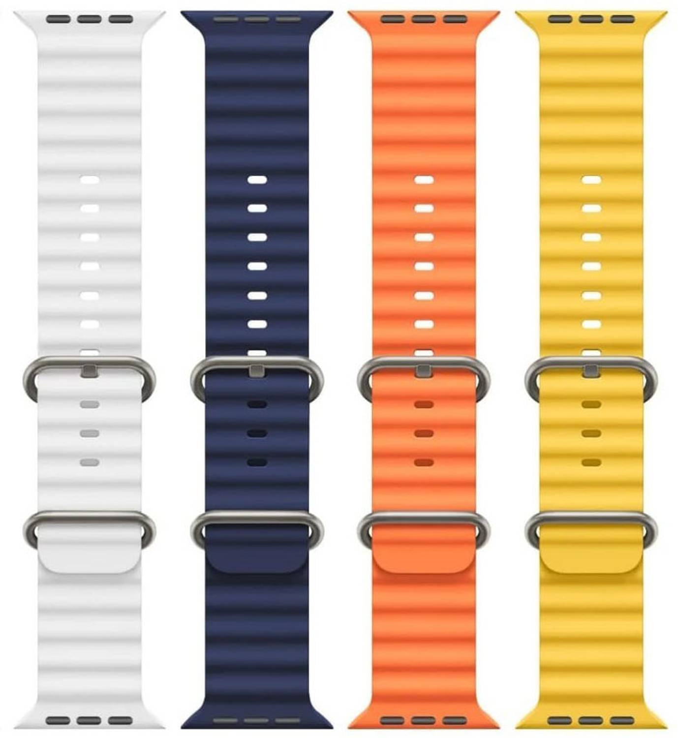 Priavy white, blue, orange, yellow Smart Watch strap for iWatch Band Ultra 49mm 45mm 44mm 42mm silicon Smart Watch Strap