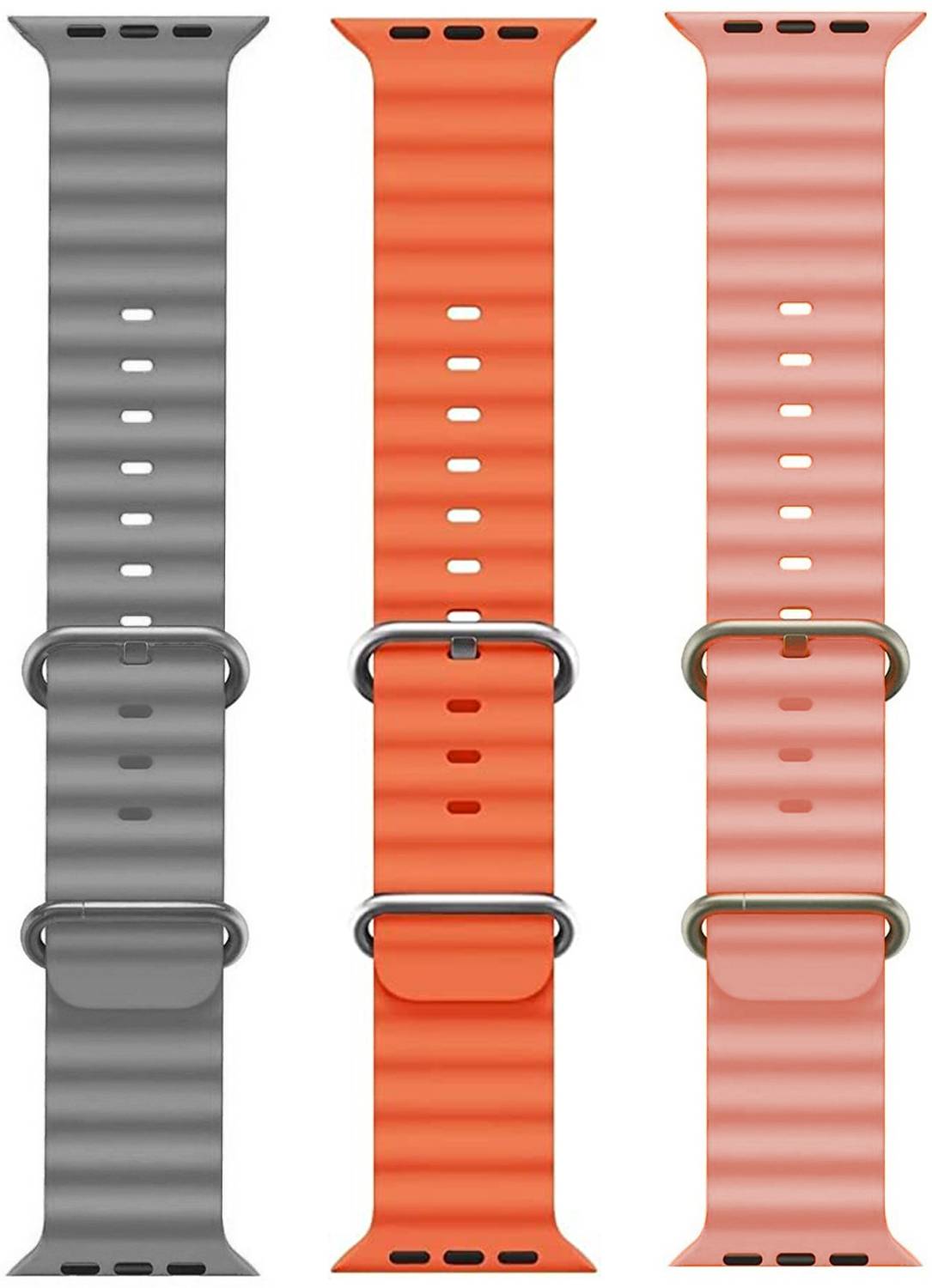 BLACK LOVIES 44 mm Ocean Smart Watch Strap Belt for Ultra Watch 49 mm, Series 8 / 7 45 mm, Series 6 / 5 / 4 44 mm, Series 3 / 2 / 1 42 mm, T800 Ultra, Watch 8 Ultra, i8 Pro Max, W26, S8 Ultra, Smart Watch Strap