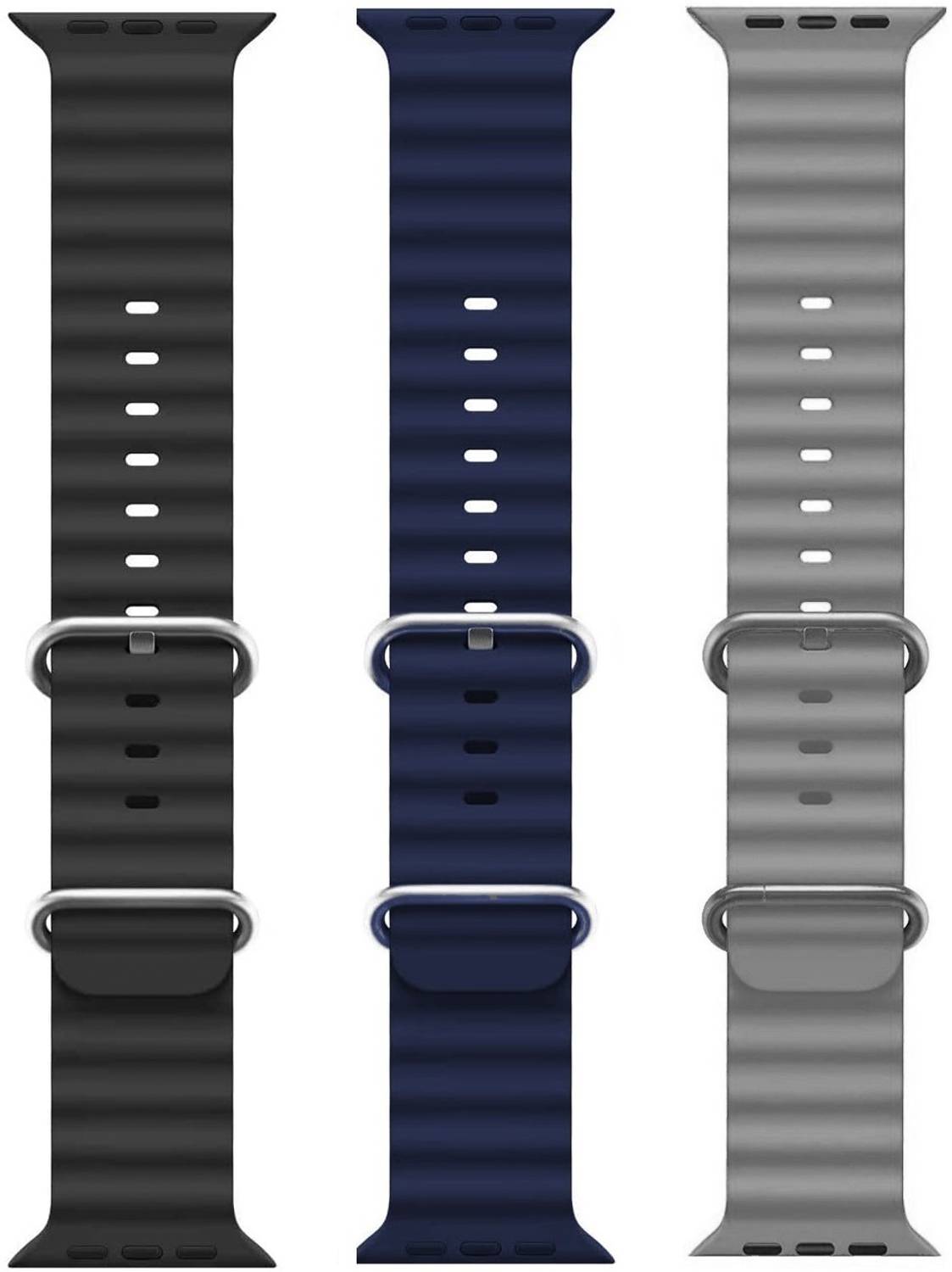 BLACK LOVIES 44 mm Smart Watch Strap Belt for Ultra Watch 49 mm, Series 8 / 7 45 mm, Series 6 / 5 / 4 44 mm, Series 3 / 2 / 1 42 mm, T800 Ultra, Watch 8 Ultra, i8 Pro Max, W26, S8 Ultra, Smart Watch Strap