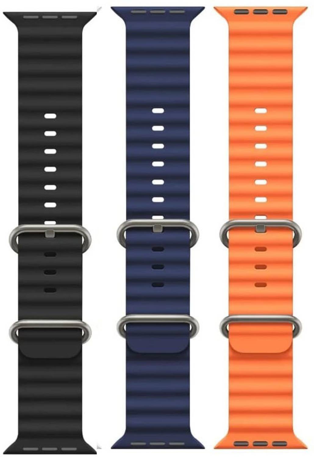 Priavy Black, blue , orange Smart Watch strap for iWatch Band Ultra 49mm 45mm 44mm 42mm silicon Smart Watch Strap