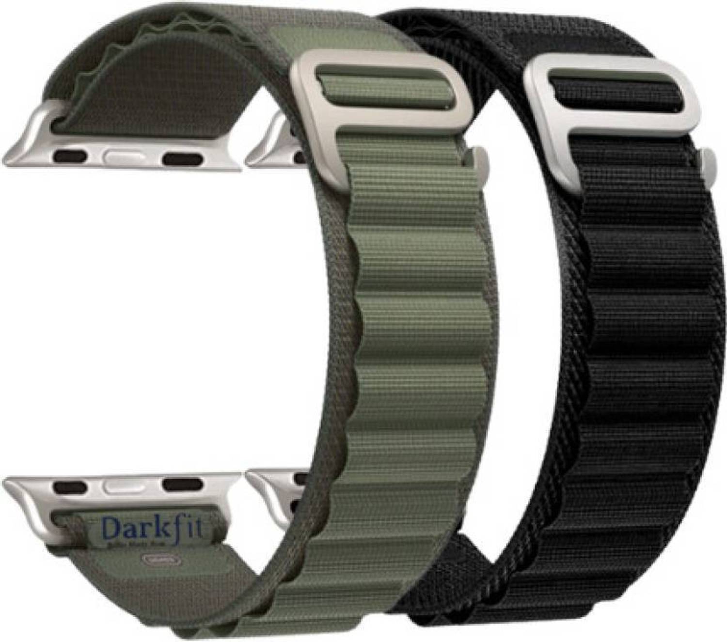 Antoj Smart Watch Strap alpine loop Belt for Ultra Watch 49 mm, Series 8 / 7 45 mm, Series 6 / 5 / 4 44 mm, Series 3 / 2 / 1 42 mm, T800 Ultra, Watch 8 Ultra, i8 Pro Max, W26, T800(green,black) Smart Watch Strap