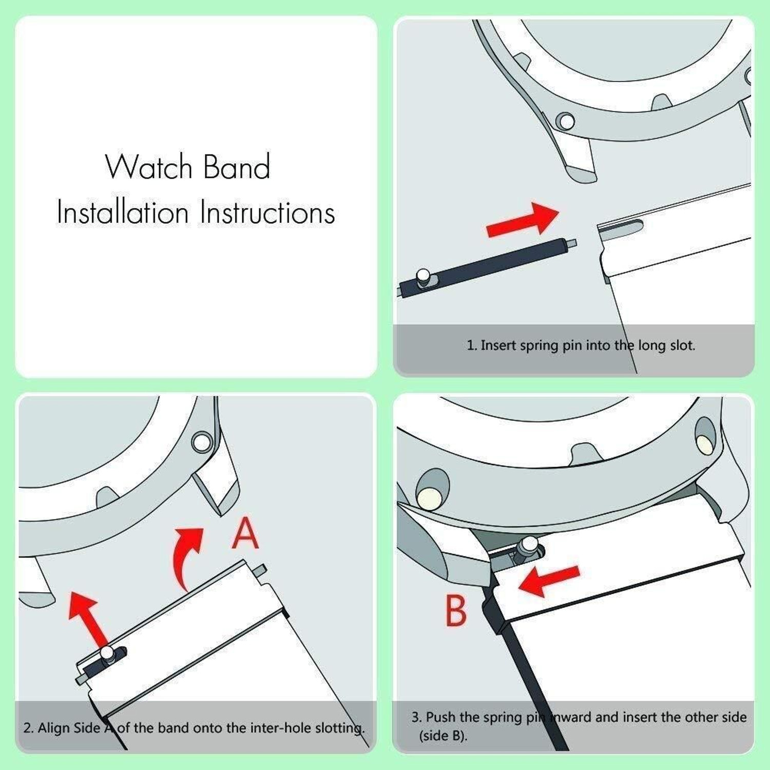 Image of MOBISINGH 2 cm TWMGNTBCKL030GY Smart Watch Strap Compatible with Fastrack Optimus 2 Pro Smart Watch Strap
