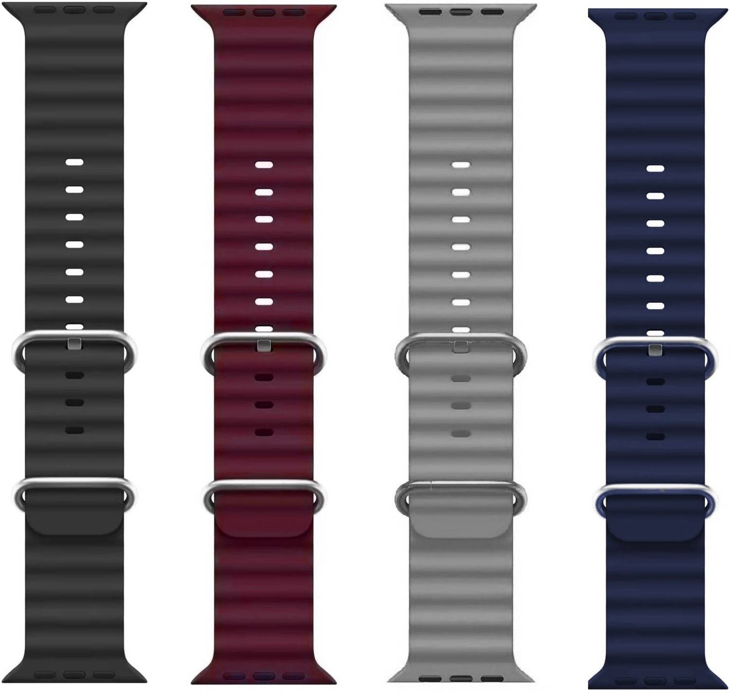 PUNAK 44 mm Ocean Smart Watch Strap Belt for Ultra Watch 49 mm, Series 8 / 7 45 mm, Series 6 / 5 / 4 44 mm, Series 3 / 2 / 1 42 mm, T800 Ultra, Watch 8 Ultra, i8 Pro Max, W26, T800. Smart Watch Strap