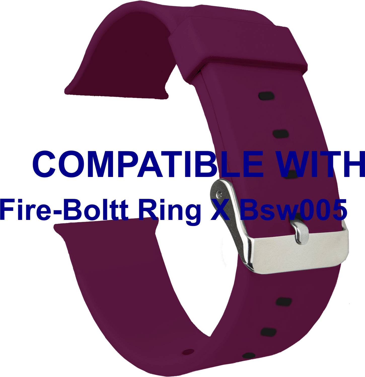 ACM WSM7A40PU1692 Sliding 44mm 49mm Watch Strap Silicone for |Fire-Boltt Ring X Bsw005 Smartwatch Purple Smart Watch Strap