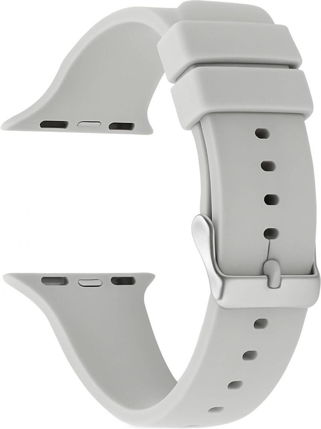 NECESORIES 5 cm Steel Buckle Silicone Strap Compatible with iWatch series 42/44/45/46/49 mm Smart Watch Strap
